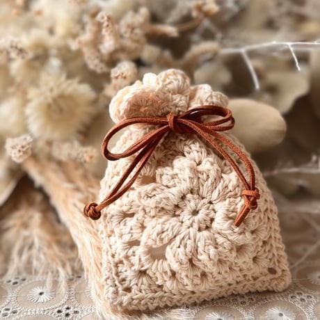 コットン糸のい草ポプリ