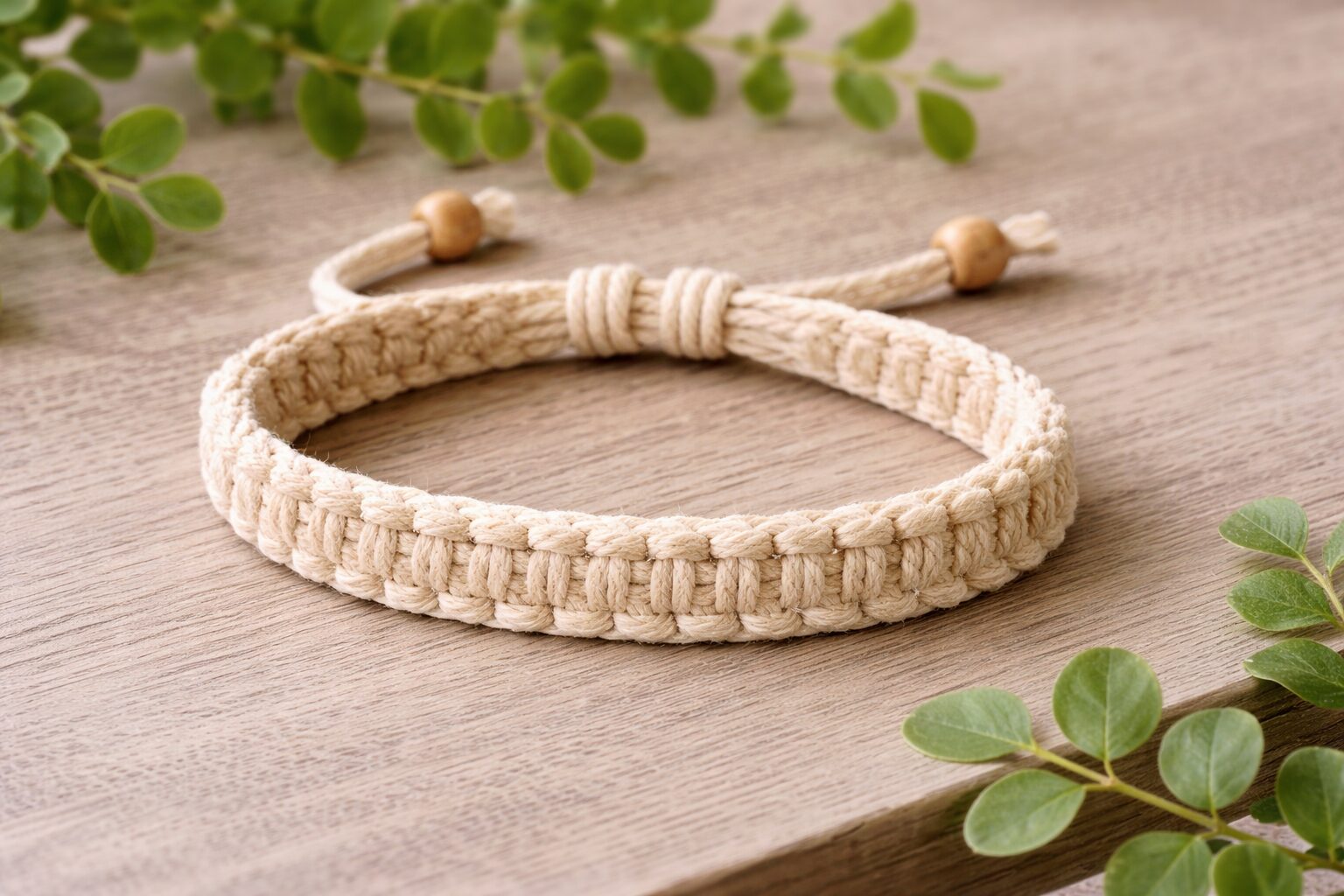 平結びのレスレット